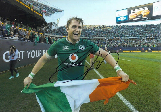 Jamie Heaslip Signed 12X8 Photo Lions Leinster & Ireland Rugby AFTAL COA (2146)