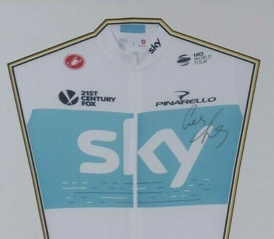 Geraint Thomas Signed Tour De France Yellow Jersey FRAMED AFTAL COA (FTO)