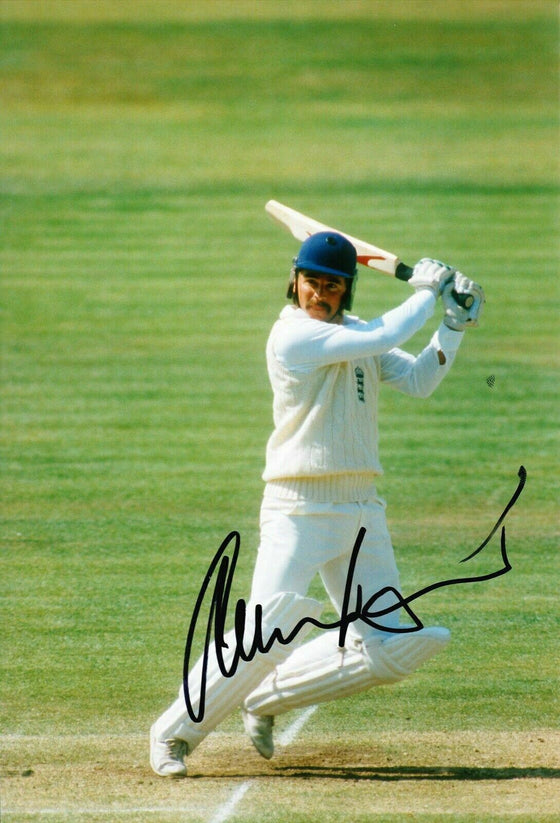 Allan Lamb Signed 12X8 Photo England Cricket Legend AFTAL COA (2623)