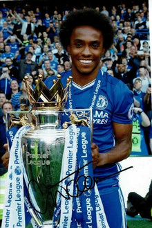  Willian Signed 12X8 Photo Chelsea F.C & Brazil AFTAL COA (1873)