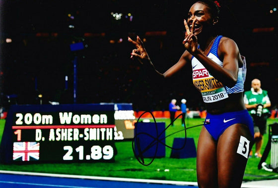 Dina Asher-Smith SIGNED 12X8 PHOTO Genuine Signature AFTAL COA (A)