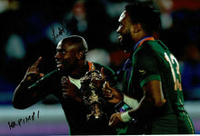  Makazole Mapimpi & Lukhanyo Am Signed 12X8 Photo South Africa AFTAL COA (F)