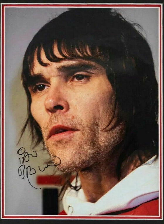 Ian Brown Signed & Framed 16X12 Photo The Stone Roses (A)