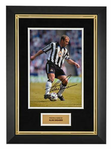 Alan Shearer Signed & Framed 12X8 Photo Newcastle United F.C. Genuine AFTAL COA