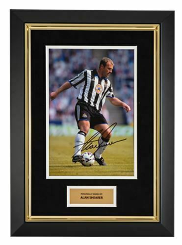 Alan Shearer Signed & Framed 12X8 Photo Newcastle United F.C. Genuine AFTAL COA