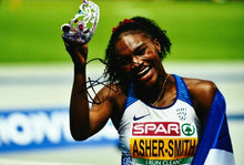  Dina Asher-Smith SIGNED 12X8 PHOTO Genuine Signature AFTAL COA (E)