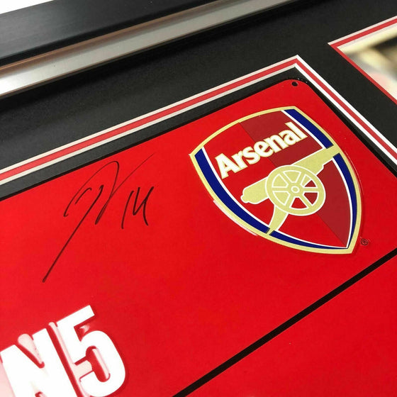 Pierre-Emerick Aubameyang SIGNED & FRAMED Arsenal F.C. Street Sign AFTAL COA (D)
