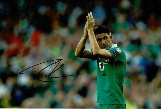 Robbie Keane Signed 12X8 Photo IRELAND EIRE Genuine Signature AFTAL COA (1541)