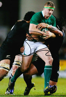  Jamie Heaslip Signed 12X8 Photo Lions Leinster & Ireland Rugby AFTAL COA (2161)