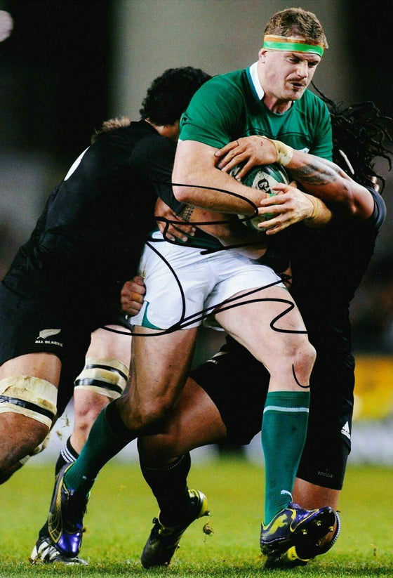 Jamie Heaslip Signed 12X8 Photo Lions Leinster & Ireland Rugby AFTAL COA (2161)