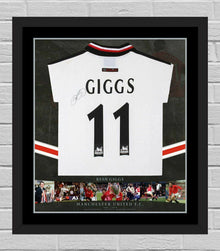  Ryan Giggs Signed & FRAMED Manchester United Jersey AFTAL COA (FTO)