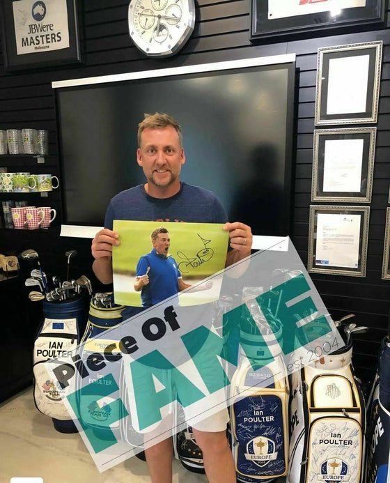Ian Poulter Signed 16X12 Photo Ryder Cup Legend Private SIGNING AFTAL COA (E)
