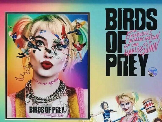 Margot ROBBIE Signed Framed 11X14 Photo MOUNT DISPLAY Birds Of Prey COA AFTAL (C