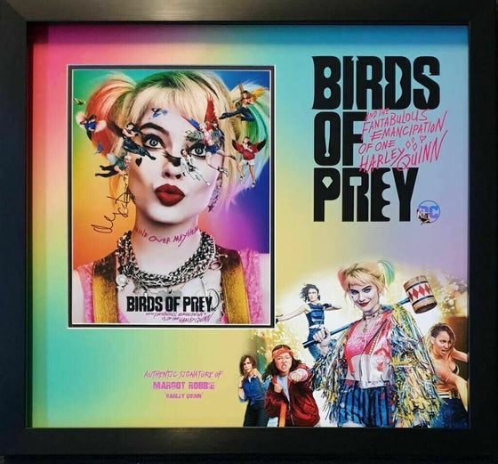 Margot ROBBIE Signed Framed 11X14 Photo MOUNT DISPLAY Birds Of Prey COA AFTAL (C