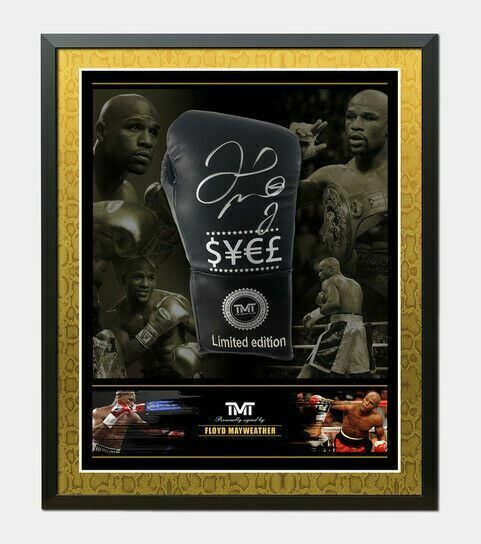 Floyd Mayweather Signed & FRAMED Boxing GLOVE TBE TMT AFTAL COA PROOF (FTOMM)