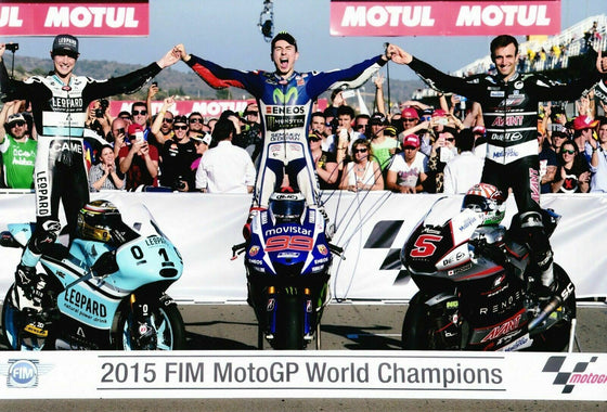 Jorge Lorenzo Signed 12X8 Photo Yamaha Moto GP AFTAL COA (B)