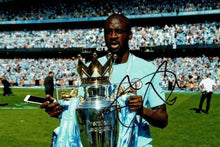  Yaya Toure Signed 12X8 Photo Manchester City Genuine Signature AFTAL COA (1532)