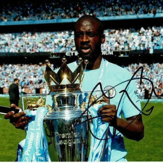 Yaya Toure Signed 12X8 Photo Manchester City Genuine Signature AFTAL COA (1532)