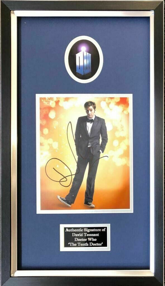 David Tennant SIGNED & FRAMED 10X8 Photo Dr Who Genuine Signature AFTAL COA (B)