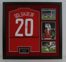  Ole Gunnar Solskjaer Signed & FRAMED Jersey Manchester United F.C. AFTAL COA (B)