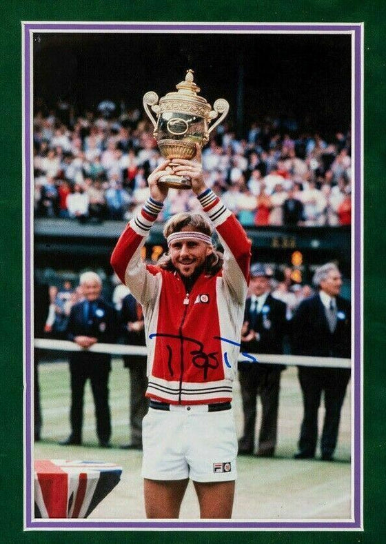 Bjorn Borg Signed & FRAMED 12X8 Photo Genuine Autograph Wimbledon AFTAL COA (G)