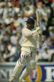  Allan Lamb Signed 12X8 Photo England Cricket Legend AFTAL COA (2633)