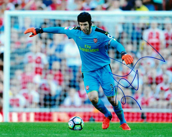 Petr Cech Signed 10X8 Arsenal F.C. PHOTO Autograph AFTAL COA (1128)