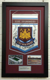 West Ham United F.C. Signed & Framed Farewell Bolyen Pennant AFTAL COA (F)