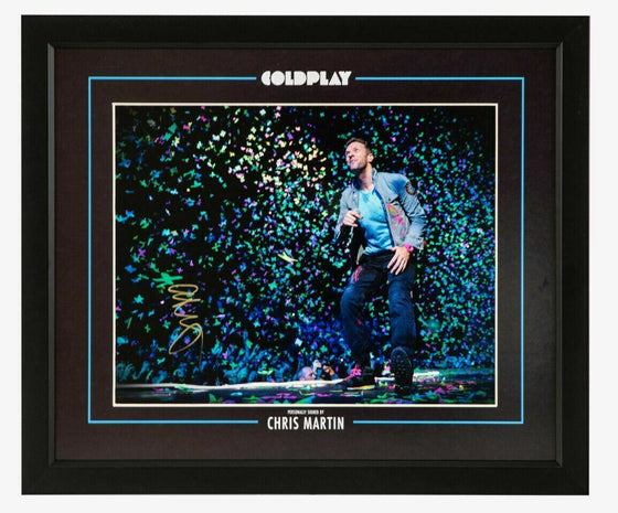 Chris Martin Signed & FRAMED Photo Giant Image COLDPLAY AFTAL COA (A)