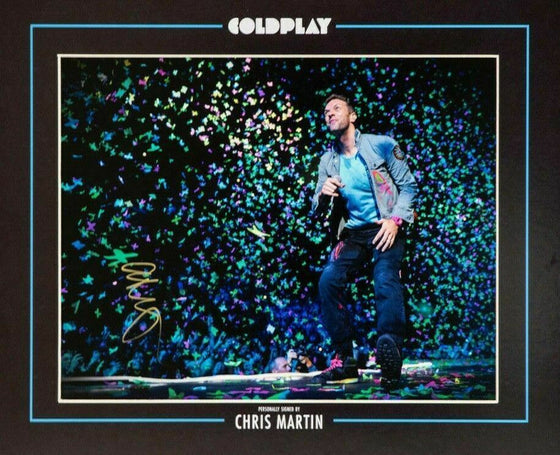 Chris Martin Signed & FRAMED Photo Giant Image COLDPLAY AFTAL COA (A)