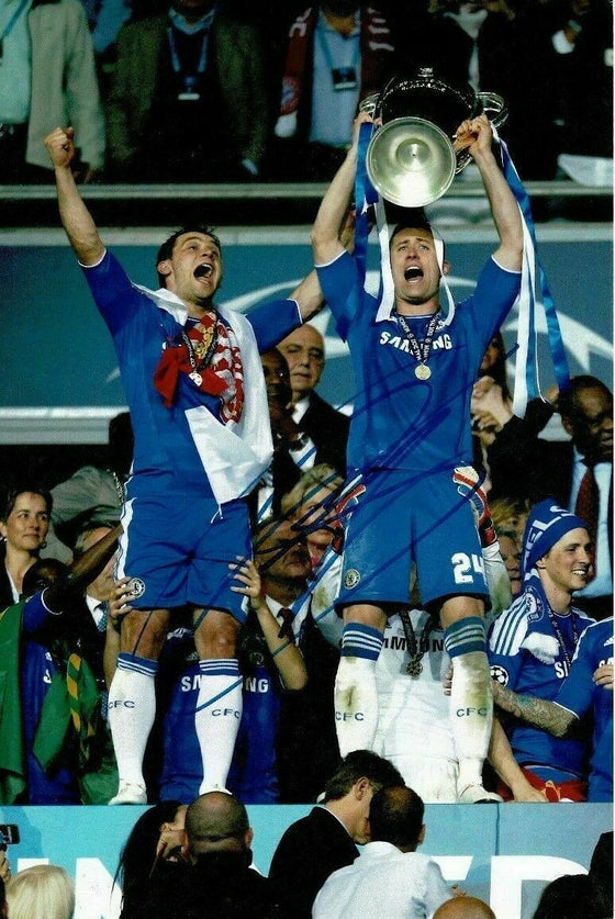 Gary Cahill Signed 12X8 PHOTO Genuine CHELSEA F.C Munich 2012 AFTAL COA (1845)