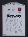 West Ham United F.C. Signed & Framed Home JERSEY Inc Andy Carroll AFTAL COA (G)