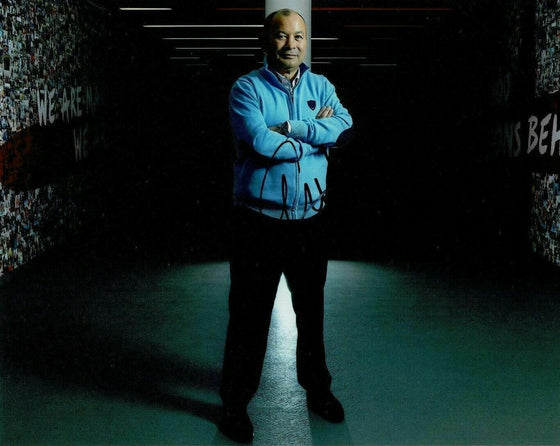 Eddie Jones Signed 10X8 Photo England RUGBY Coach AFTAL COA (B)