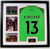 Alisson Becker Signed & Framed Shirt Liverpool FC Genuine Autograph AFTAL COA (B