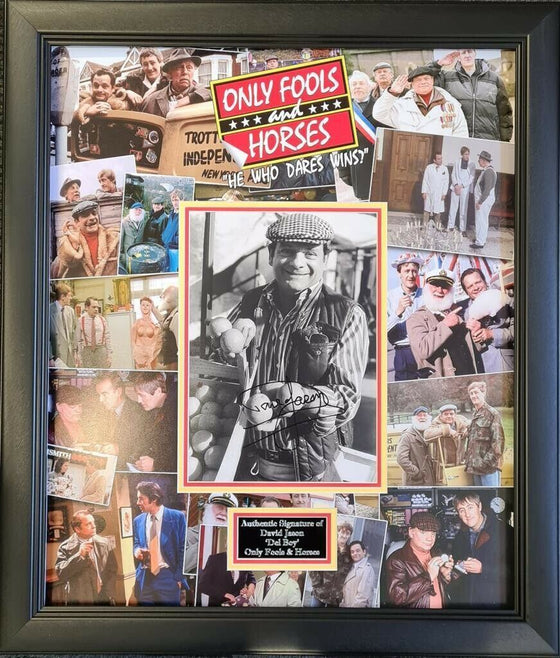 David Jason Signed & Framed 12X8 Photo Only Fools & Horses DEL BOY AFTAL COA