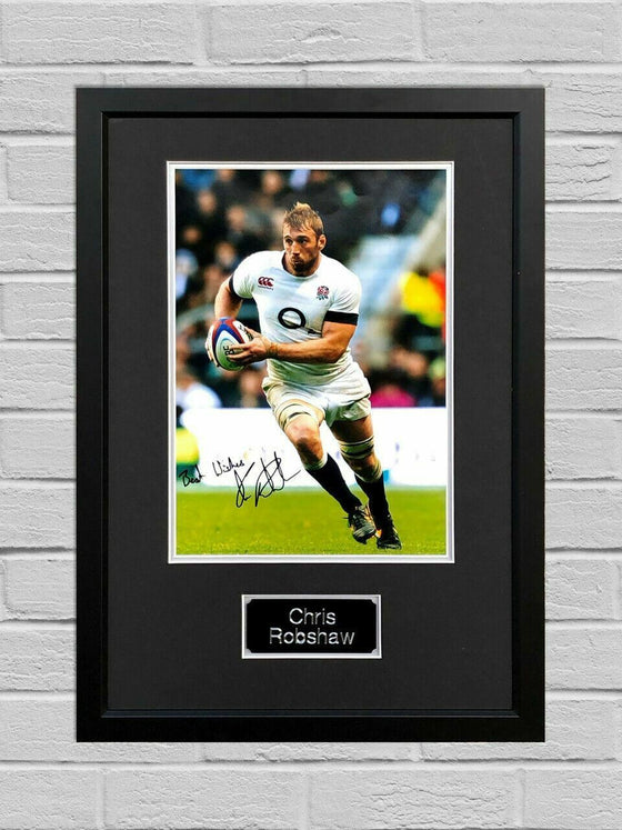 Chris Robshaw Signed & FRAMED MOUNTED 16X12 Photo Harlequins & England AFTAL COA