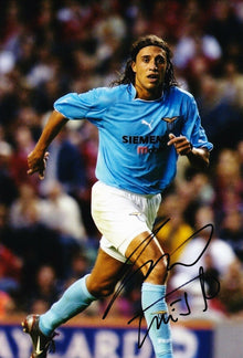  Hernan Crespo Signed 12X8 Photo Lazio & Argentina AFTAL COA (1605)