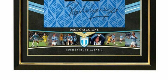 Paul Gascoigne Signed Lazio Shirt WITH PROOF Very RARE Shirt AFTAL COA (FTO)
