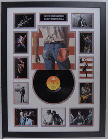  Bruce Springsteen Signed & FRAMED BORN IN THE USA VINYL AFTAL COA (B)