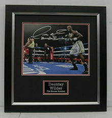  Deontay Wilder SIGNED & FRAMED 14X11 PHOTO MOUNTED DISPLAY Genuine AFTAL COA (A)