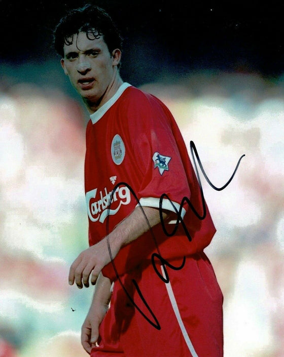 Robbie Fowler SIGNED 10X8 PHOTO GENUINE Liverpool FC SIGNATURE AFTAL COA (D)