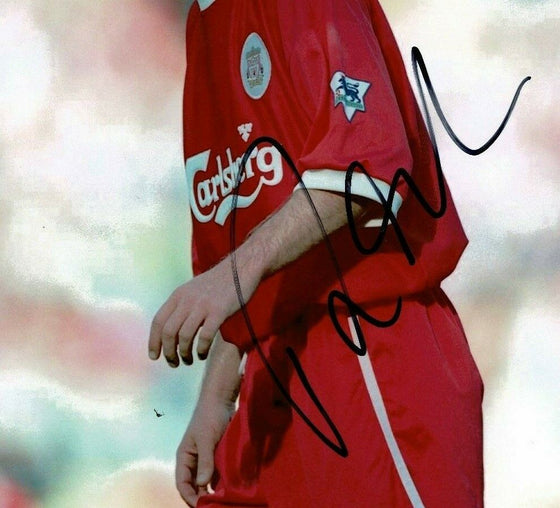 Robbie Fowler SIGNED 10X8 PHOTO GENUINE Liverpool FC SIGNATURE AFTAL COA (D)