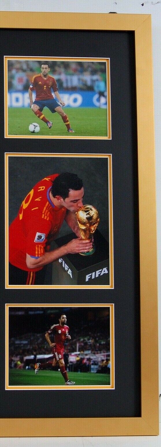 Xavi Signed & Framed Spain Shirt 2010 World Cup Genuine Signature AFTAL COA
