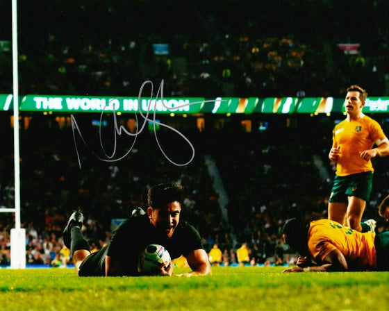 Nehe Milner-Skudder Signed 10X8 Photo ALL BLACKS New Zealand AFTAL COA (2383)