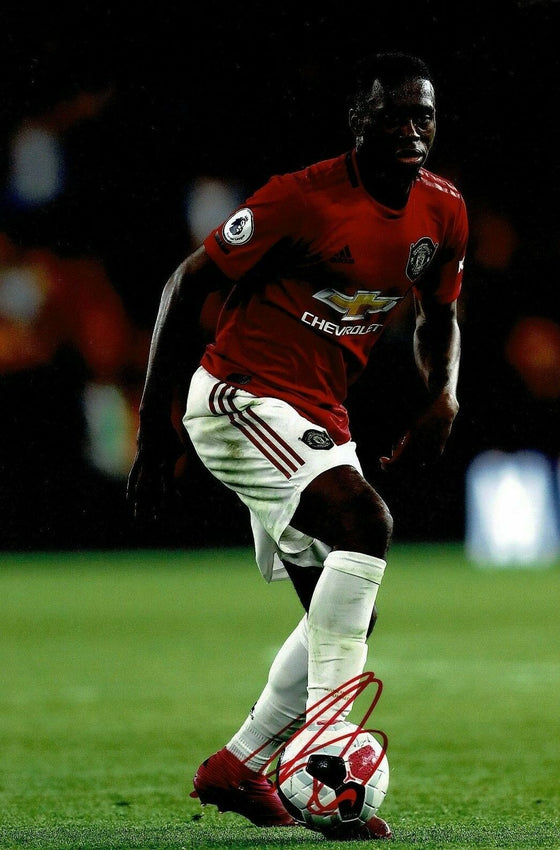 Aaron Wan-Bissaka Signed 12X8 Manchester United Photo AFTAL COA (1478)