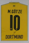 Mario GOTZE Signed & Framed Borussia Dortmund Jersey AFTAL COA