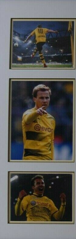 Mario GOTZE Signed & Framed Borussia Dortmund Jersey AFTAL COA