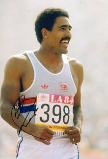  Daley Thompson Signed 12X8 Photo Double Olympic Champion AFTAL COA (H)