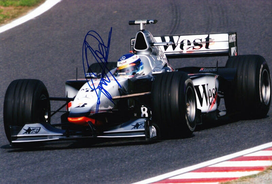 Mika Hakkinen Signed 12X8 Photo Genuine AUTOGRAPH Formula ONE AFTAL COA (A)