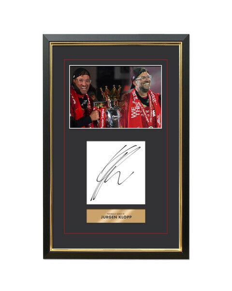 Jurgen Klopp Signed Photo Mount Display Liverpool F.C Premier League AFTAL COA M